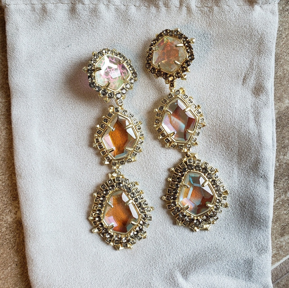 Kendra Scott Aria Clip- On Statement Earrings Gold